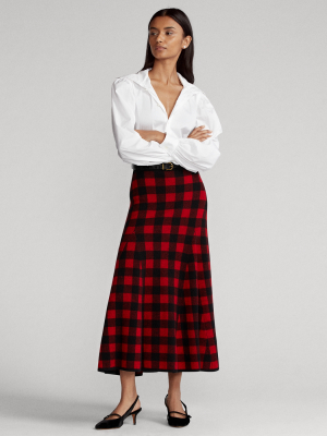 Plaid Wool Skirt