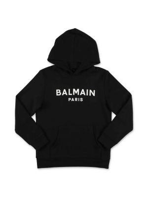 Balmain Kids Logo Printed Hoodie