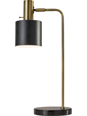 Epinal Desk Lamp Antique Brass/black