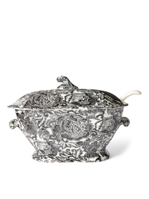 Faded Peony Soup Tureen