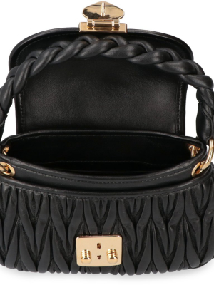 Miu Miu Coffer Matelassé Mini Top Handle Bag