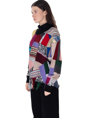 Oversized Patchwork Sweater