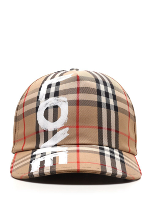 Burberry Love Print Vintage Check Baseball Cap