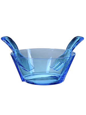 Mario Luca Giusti Acrylic Salad Bowl With Servers - Available In 6 Colors