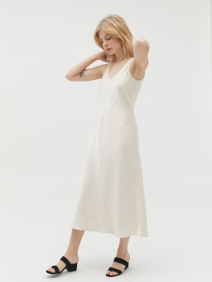 Line & Dot Loulou Satin Slip Dress