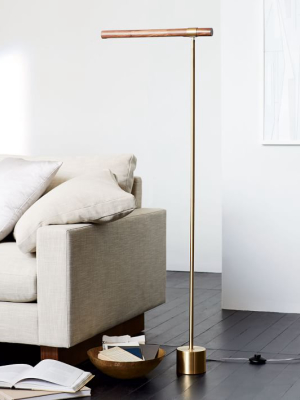 Linear Wood Led Floor Lamp