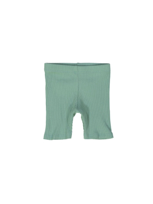 Petals & Peas Ribbed Shorts - Deep Sage