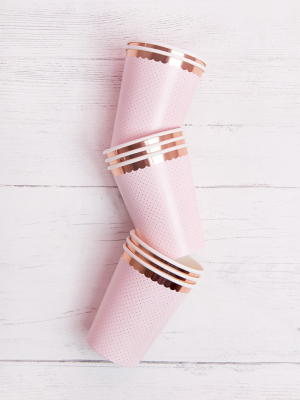 Ginger Ray Cup Polka Dot Rose Gold