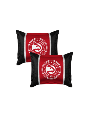 2pc Nba Pillow Sham Set Basketball Team Logo Bedding Accessories - Atlanta Hawks..