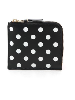 Comme Des Garçons Wallet Zip Around Polka-dot Wallet