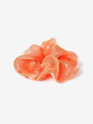 **orange Organza Scrunchie