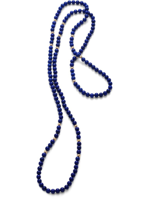 Lapis & Gold Rope Necklace