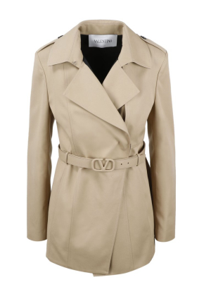 Valentino Vlogo Belted Coat