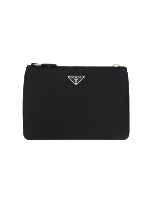 Prada Re-nylon Logo Plaque Shoulder Bag