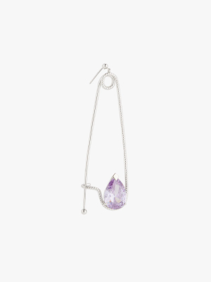 Pin Drop Amethyst Crystal Earrings