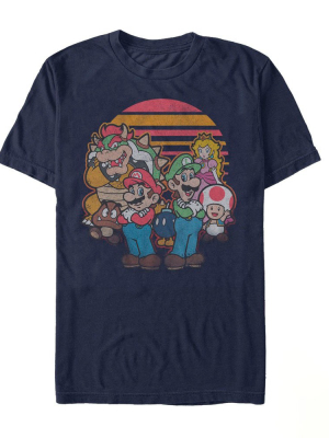 Men's Nintendo Super Mario Retro Friends T-shirt