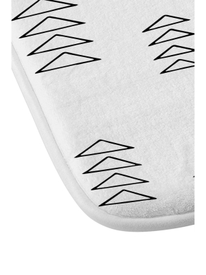 June Journal Minimalist Triangles Memory Foam Bath Mat Black - Deny Designs