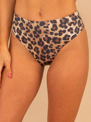 Summer Glow Brown Leopard Bikini Bottoms