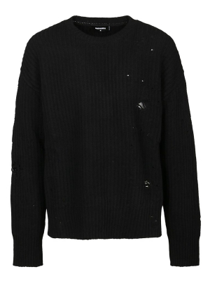 Dsquared2 Distressed Ribbed Jumper