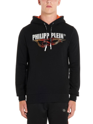 Philipp Plein Logo Embellished Hoodie