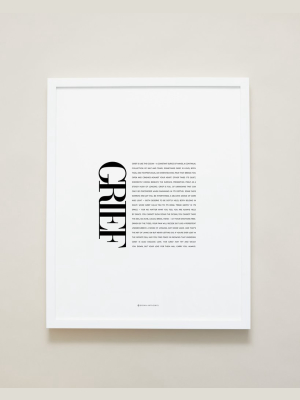 Grief  Editorial Framed Print