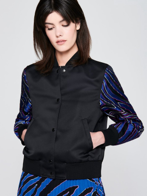 Material Mix Jacquard Jacket