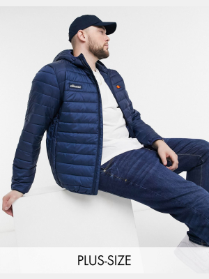 Ellesse Plus Padded Lombardy Jacket In Navy