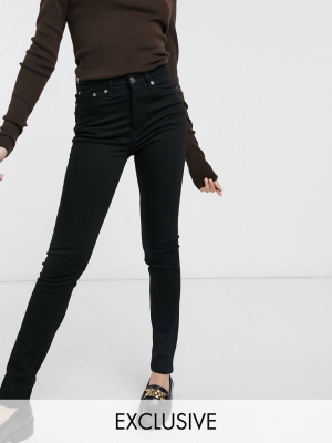 Weekday Thursday Organic Cotton Skinny Jean In Black