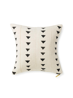 Ecru Mud Cloth Vix - Throw Pillow