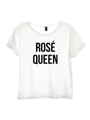 Rosé Queen [distressed Women's 'baby Tee']