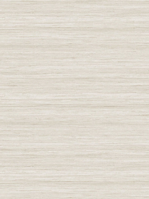 Shantung Silk Wallpaper In Marshmallow From The More Textures Collection By Seabrook Wallcoverings