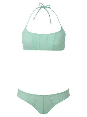 Corset Seafoam Crepe Bikini