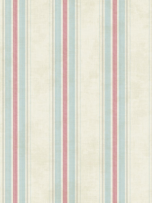 Vintage Stripe Wallpaper In Classic Primary From The Vintage Home 2 Collection By Wallquest