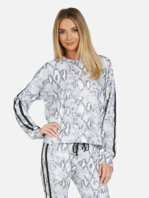 Brisbane Le Grey Snake Pullover