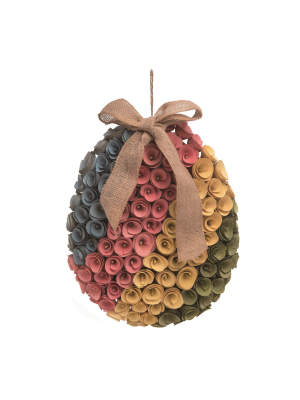 Transpac Wood 15 In. Multicolor Easter Curled Egg Wall Decor