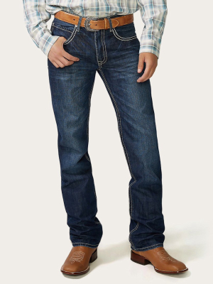 1014 Fit Semi-destructed Wash Jeans