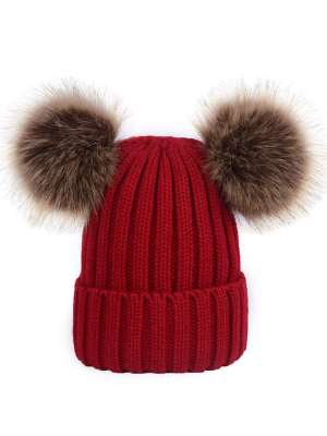 'emery' Ribbed Knit Pom Pom Beanie (5 Colors)