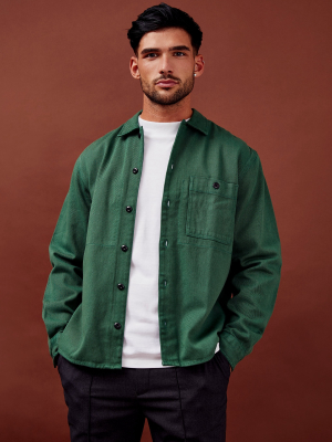 Selected Homme Green Pocket Overshirt