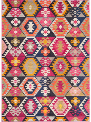 Monaco Fuchsia/multi Area Rug