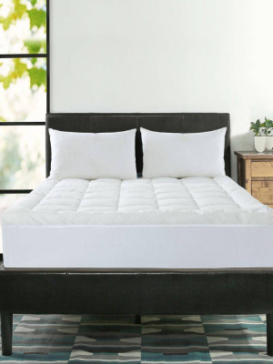 Queen Cool Knit Mattress Topper White - St. James Home