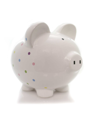 Bank 7.75" Confetti Piggy Polka Dots - Decorative Banks