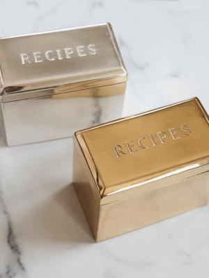 Brass Recipe Box