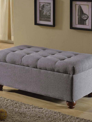 Large Tufted Storage Bench - Homepop