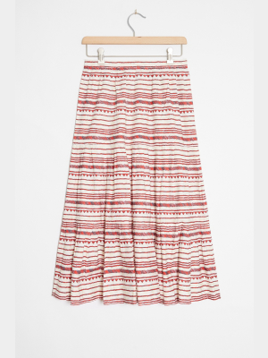 Lupita Tiered Midi Skirt