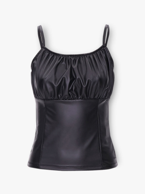 Faux Leather Cami