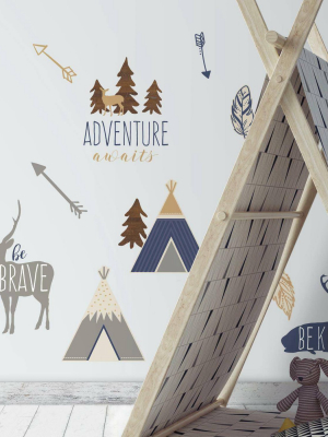 Adventure Awaits Animal Peel And Stick Wall Decal - Roommates