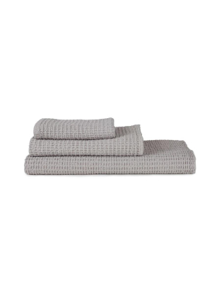 Simple Waffle Towels - Light Gray