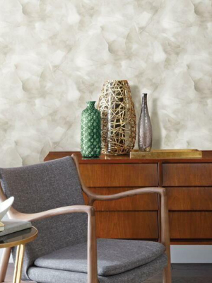 Watercolor Silks Peel & Stick Wallpaper In Neutral By York Wallcoverings