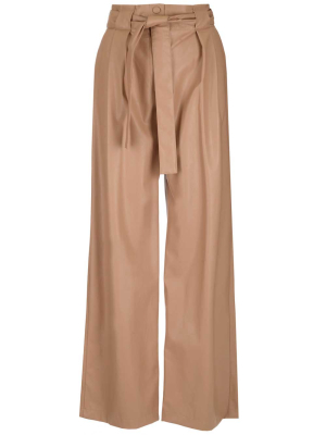 Msgm Wide-leg Belted Pants