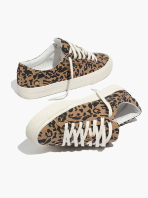 Sidewalk Low-top Sneakers In Leopard Print Recycled Canvas